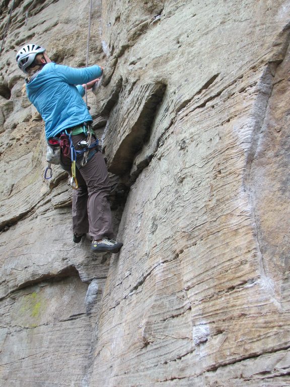 Katie on Little Viper. (Category:  Rock Climbing)