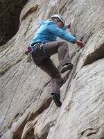 Katie on Little Viper. (Category:  Rock Climbing)