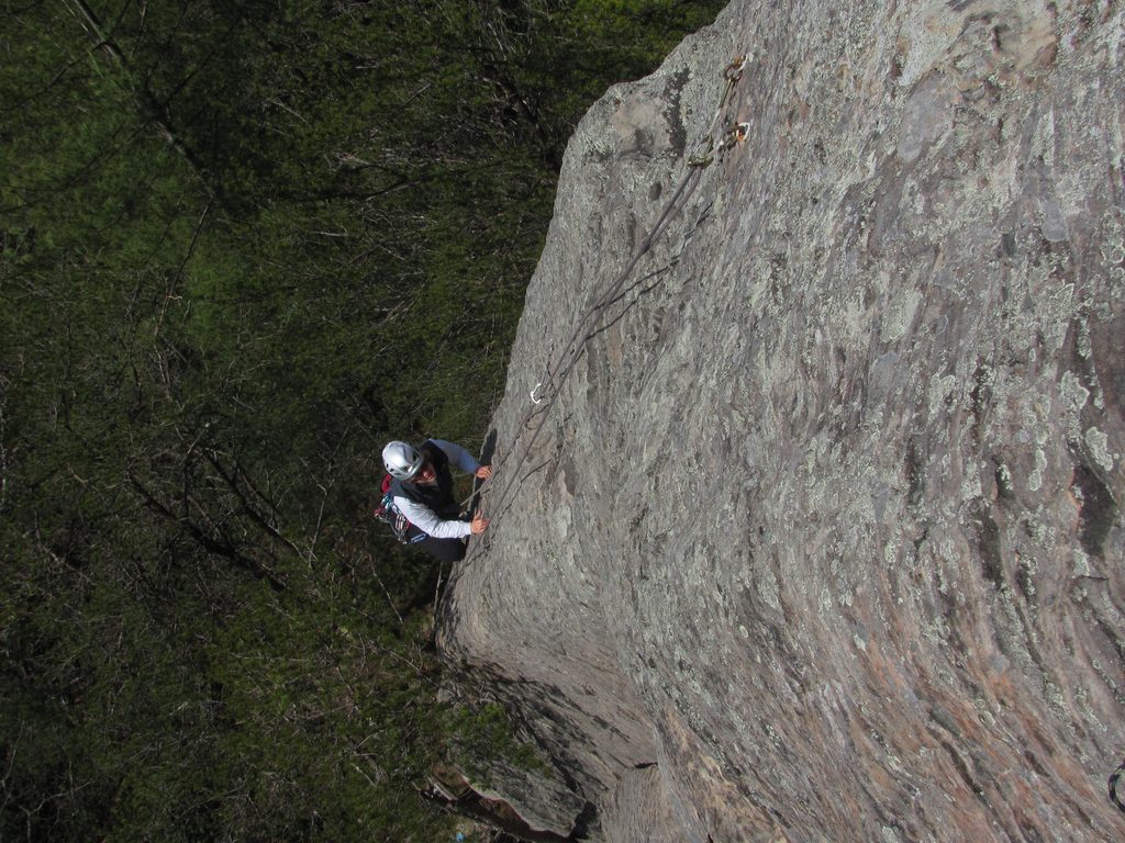 Katie on Kentucky Pinstripe. (Category:  Rock Climbing)