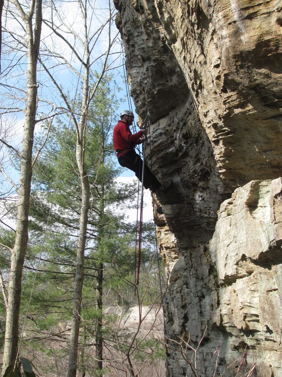 The only way I can lead this climb right now. (Category:  Rock Climbing)