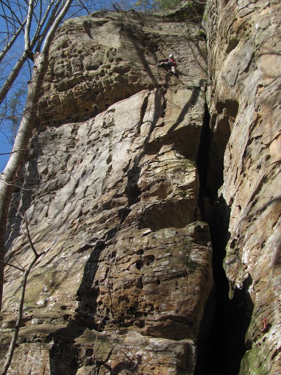 Zupes leading 27 Years of Climbing. (Category:  Rock Climbing)