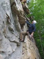 Chris climbing. (Category:  Rock Climbing)