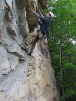 Chris climbing. (Category:  Rock Climbing)