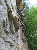 Chris climbing. (Category:  Rock Climbing)