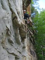 Chris climbing. (Category:  Rock Climbing)
