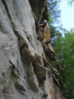 Chris climbing. (Category:  Rock Climbing)