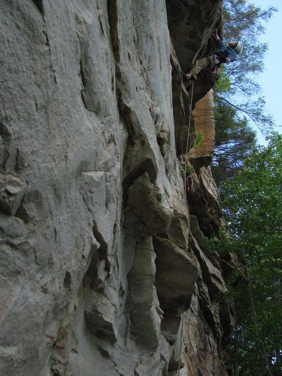 Chris climbing. (Category:  Rock Climbing)