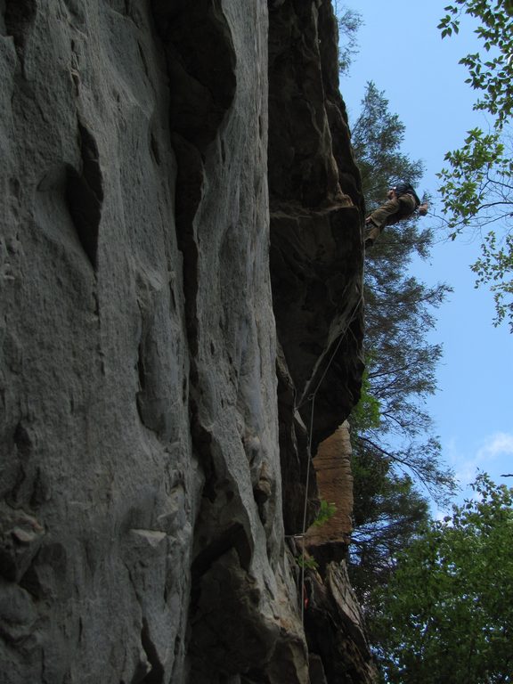 Chris climbing. (Category:  Rock Climbing)