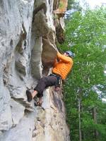 Yamin climbing. (Category:  Rock Climbing)