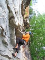 Yamin climbing. (Category:  Rock Climbing)