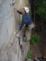 Chris climbing. (Category:  Rock Climbing)