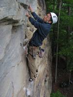 Chris climbing. (Category:  Rock Climbing)