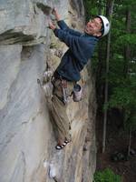 Chris climbing. (Category:  Rock Climbing)