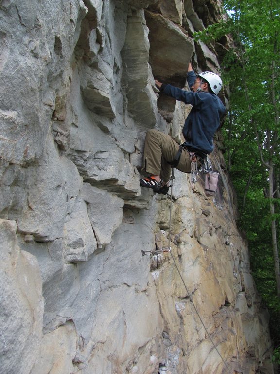 Chris climbing. (Category:  Rock Climbing)