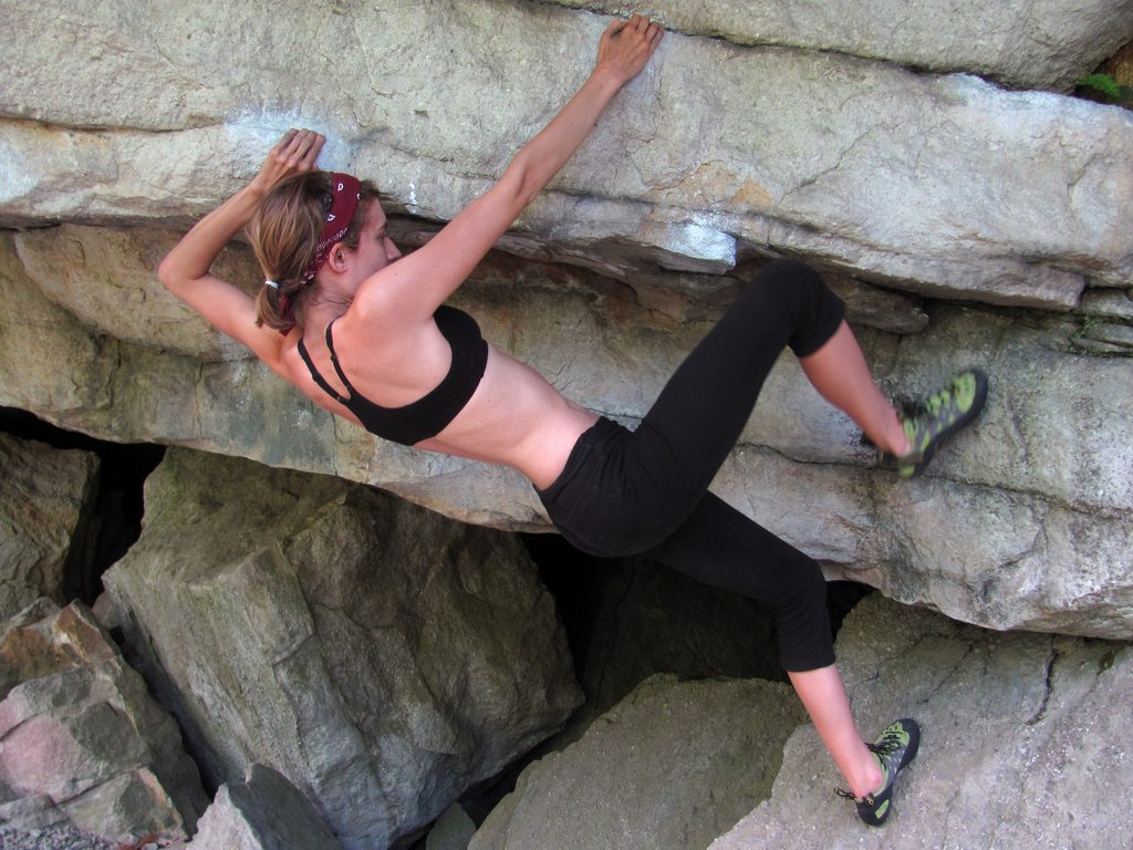 Photo shoot on the Andrew boulder (Category:  Rock Climbing)