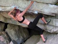 Photo shoot on the Andrew boulder (Category:  Rock Climbing)