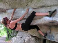 Photo shoot on the Andrew boulder (Category:  Rock Climbing)