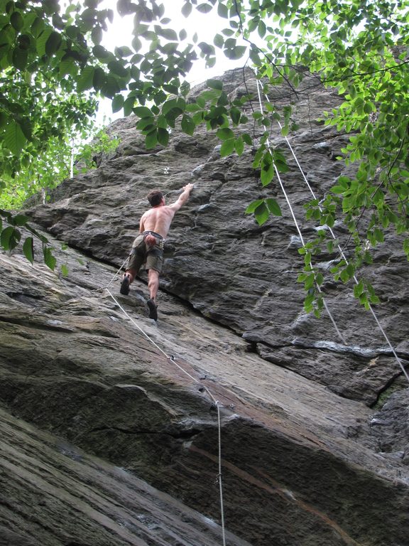 Yamin climbing Armed and Dangerous. (Category:  Rock Climbing)