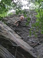 Yamin climbing Armed and Dangerous. (Category:  Rock Climbing)