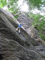 Me climbing Armed and Dangerous. (Category:  Rock Climbing)