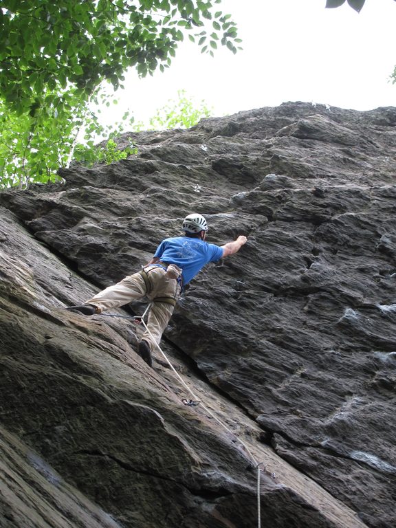 Me climbing Armed and Dangerous. (Category:  Rock Climbing)