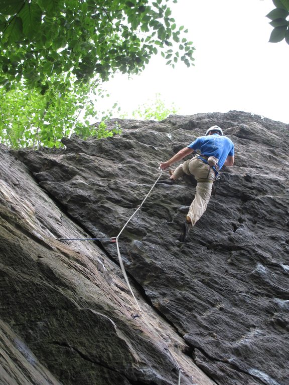 Me climbing Armed and Dangerous. (Category:  Rock Climbing)