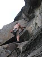 Funny how Yamin always ends up hanging the draws on the worst climbs. (Category:  Rock Climbing)