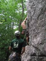 Yamin leading Swedish Girls. (Category:  Rock Climbing)