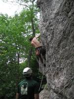 Yamin leading Swedish Girls. (Category:  Rock Climbing)