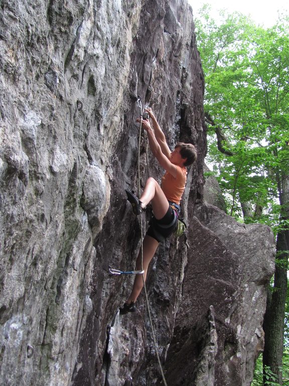 Anna on Waimea. (Category:  Rock Climbing)