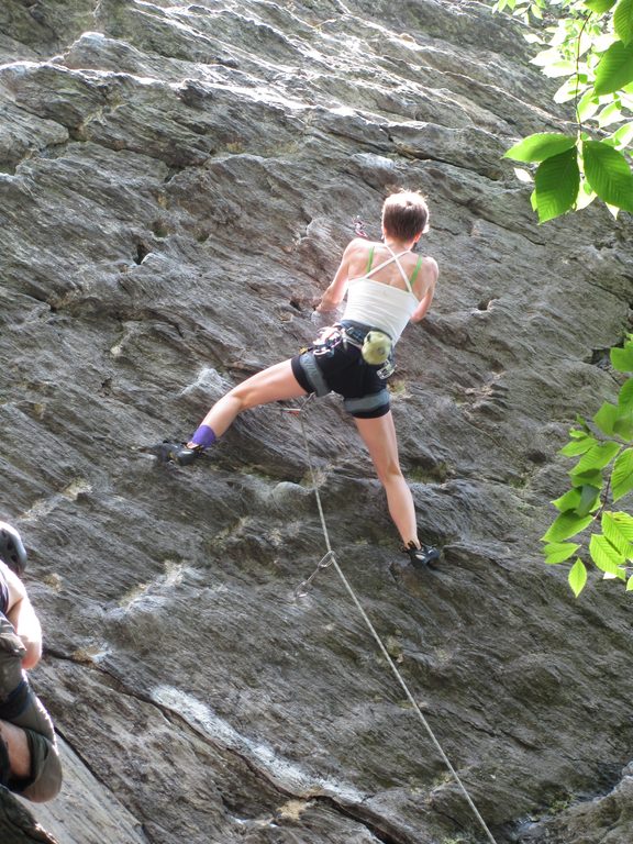 Anna on Clusterphobia. (Category:  Rock Climbing)