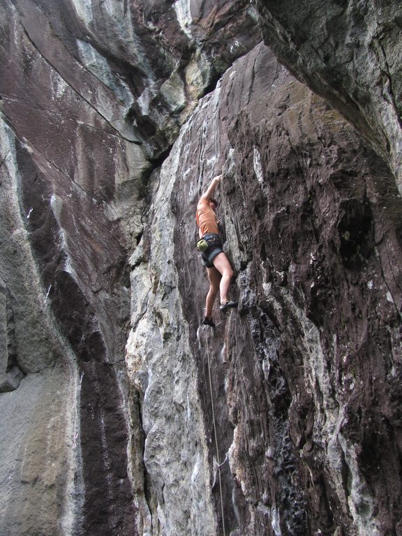 Anna on Waimea. (Category:  Rock Climbing)