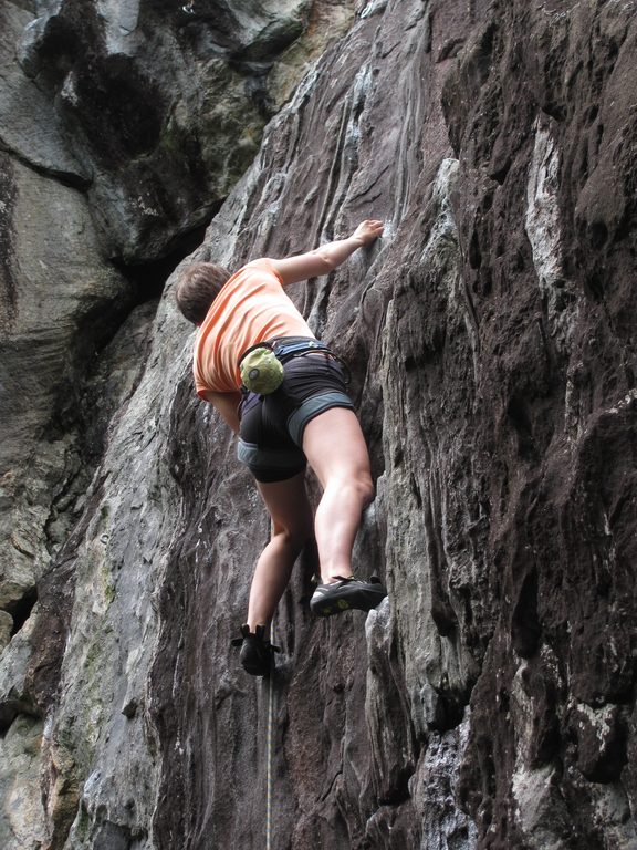 Anna on Waimea. (Category:  Rock Climbing)