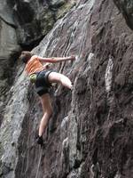 Anna on Waimea. (Category:  Rock Climbing)