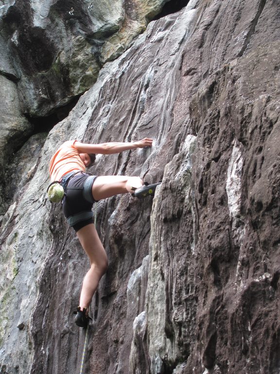 Anna on Waimea. (Category:  Rock Climbing)