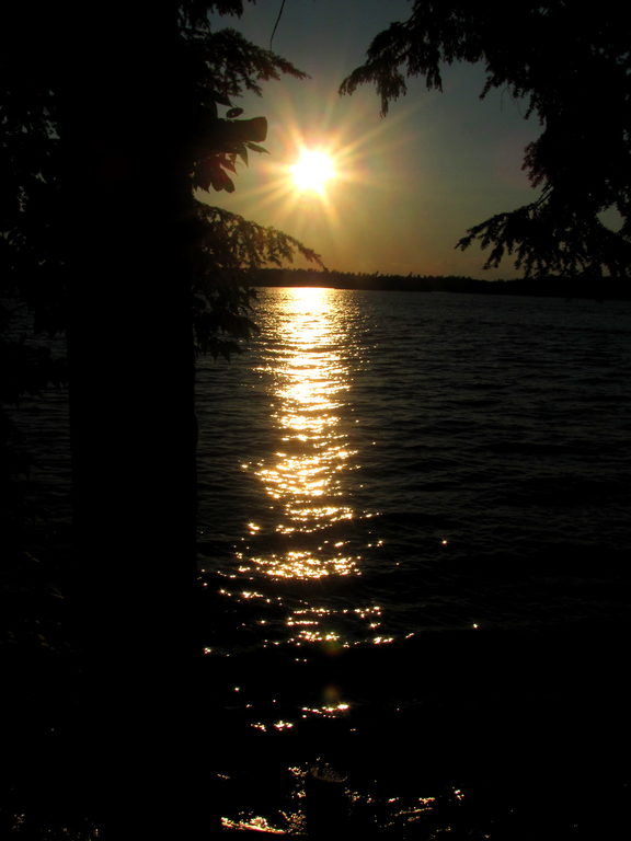 Sunset over the water. (Category:  Paddling)