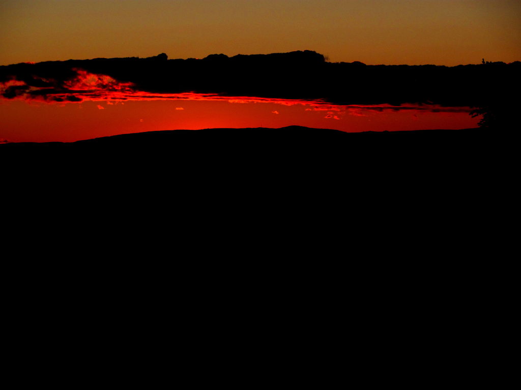 Sunset at the 44/55 overlook while driving home. (Category:  Rock Climbing)