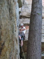 Me leading Ant's Line Instantly. (Category:  Rock Climbing)