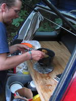 Devin making falafel. (Category:  Rock Climbing)