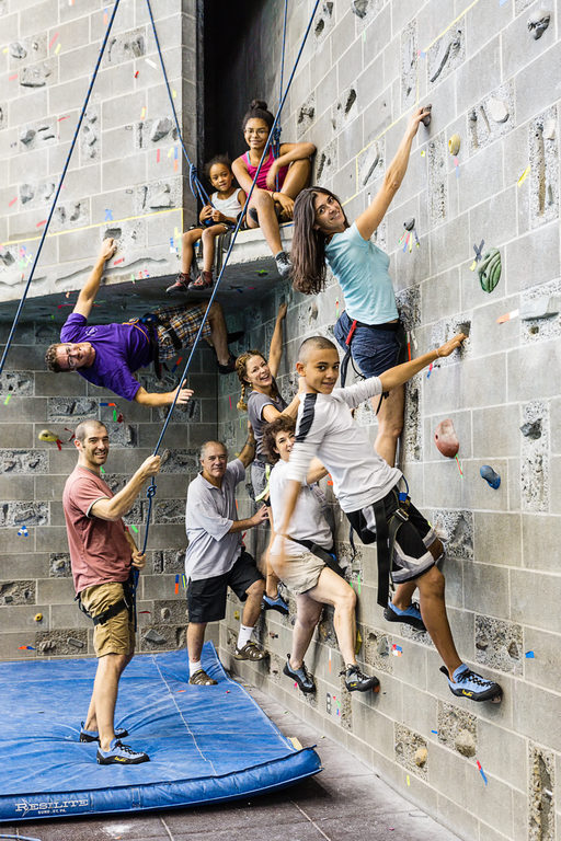 My whole family at the Lindseth Climbing Wall! (Category:  Family)