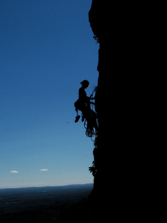 We rappelled down Madame Gs and I got great shots of some random climber at the semi-hanging belay. (Category:  Rock Climbing)