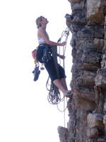 We rappelled down Madame Gs and I got great shots of some random climber at the semi-hanging belay. (Category:  Rock Climbing)