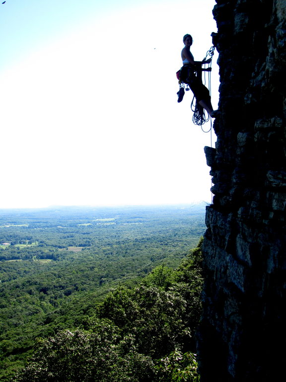 We rappelled down Madame Gs and I got great shots of some random climber at the semi-hanging belay. (Category:  Rock Climbing)