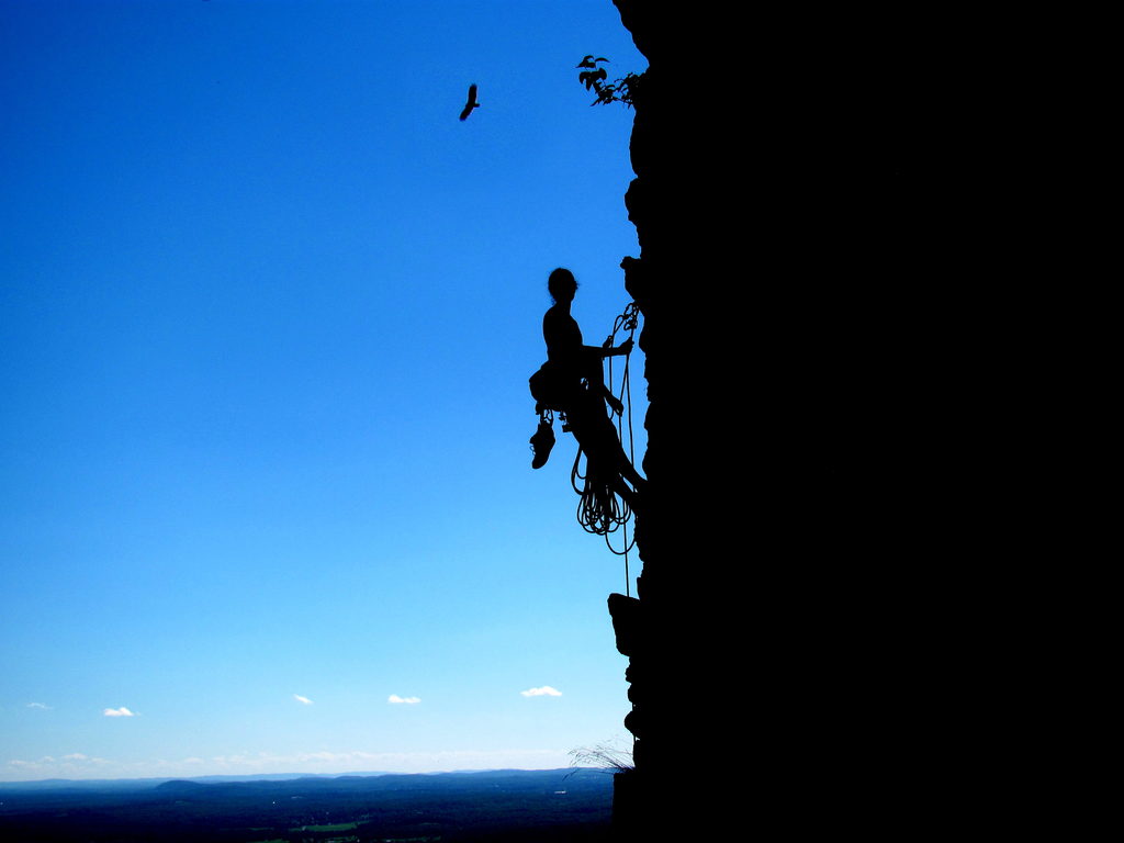 Managed to get a vulture circling in this one! (Category:  Rock Climbing)