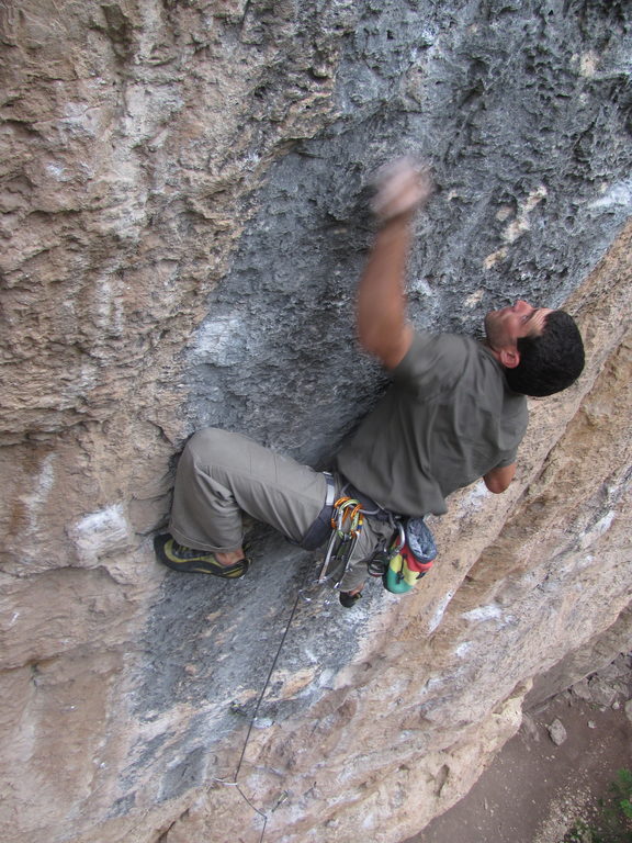 ...but then jumped right back on the climb (with a new belayer)... (Category:  Rock Climbing)