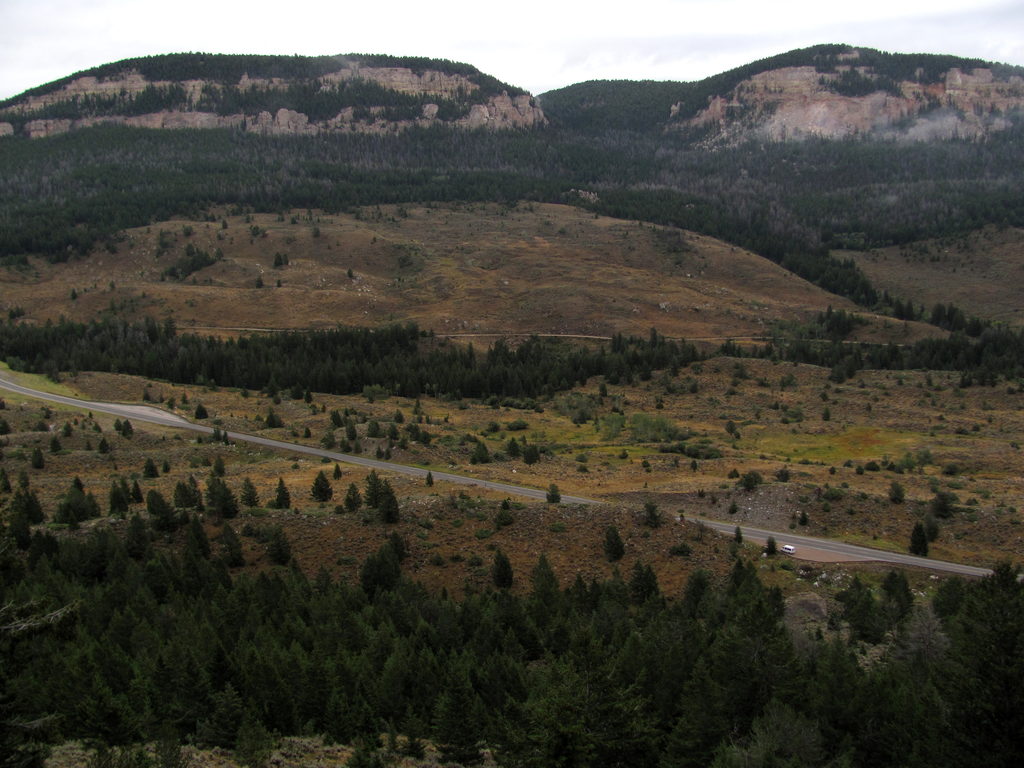 Ten Sleep.  That white dot in the lower right corner is Moby Dick. (Category:  Rock Climbing)