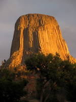 Devil's Tower in the morning. (Category:  Rock Climbing)