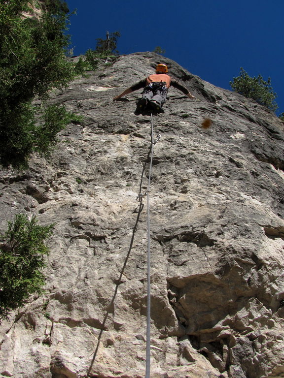 Adam climbing. (Category:  Rock Climbing)