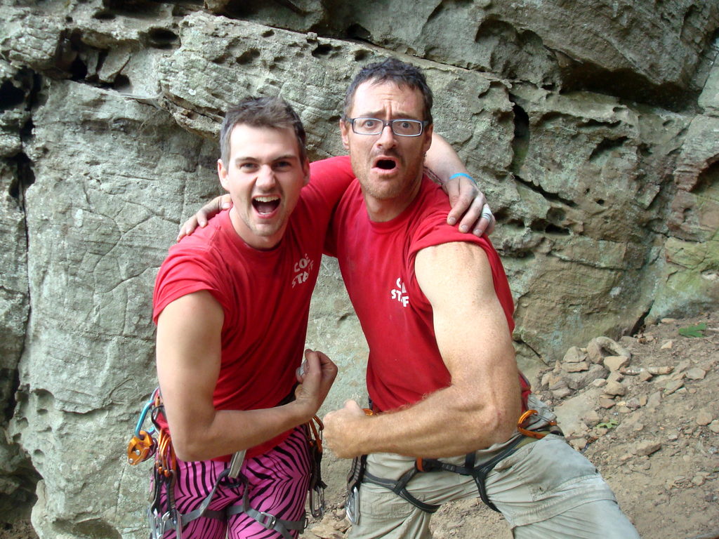 I love how huge my arm looks in this photo, even if it is just because it is closer to the camera. (Category:  Rock Climbing)