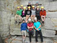 The whole class.  Kenny, Sam, Maggie, Val, Luke, Becky, Nick, Megan and Austin along the top.  Ben, Brennen and me below. (Category:  Rock Climbing)